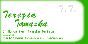 terezia tamaska business card