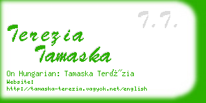 terezia tamaska business card